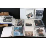 Celebrity Autographs - Large collection of signed photos in six binders, to include horror film