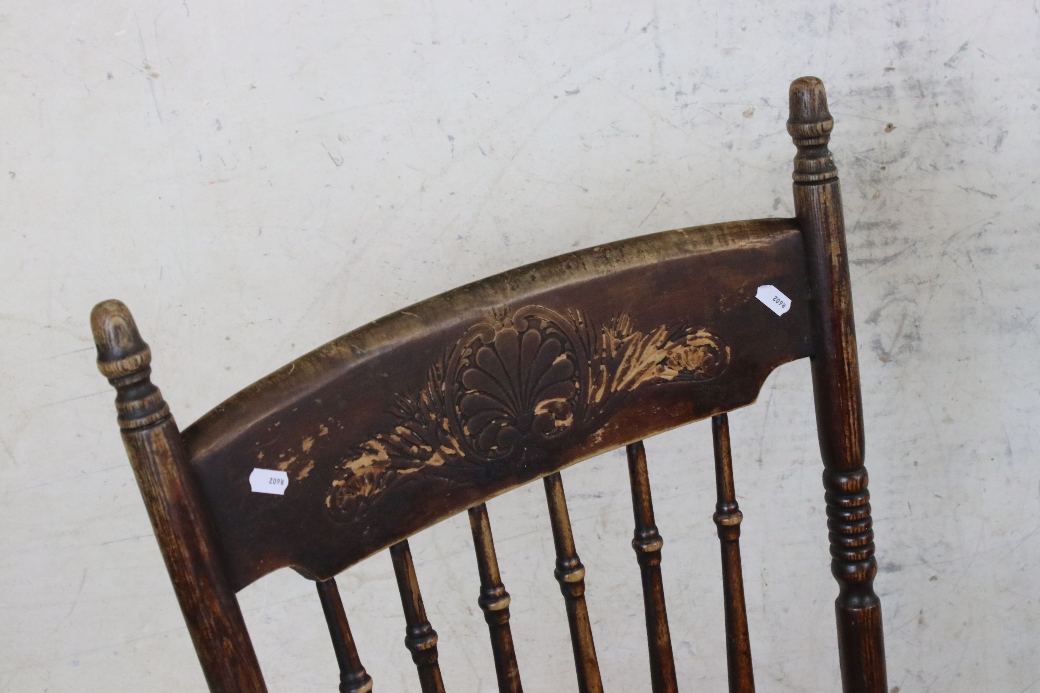 Pair of Early 20th century Elm Seated Stick Back and Bentwood Dining Chairs - Image 5 of 6