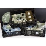 Collection of around 35 items of Wedgwood Jasperware, featuring pale blue and green examples, to