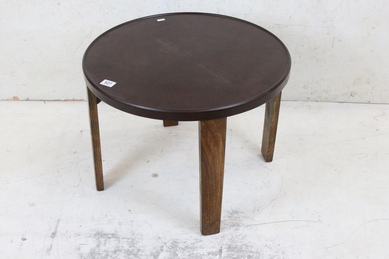 Mid 20th century Circular Coffee Table with Bakelite Top, 60cm diameter