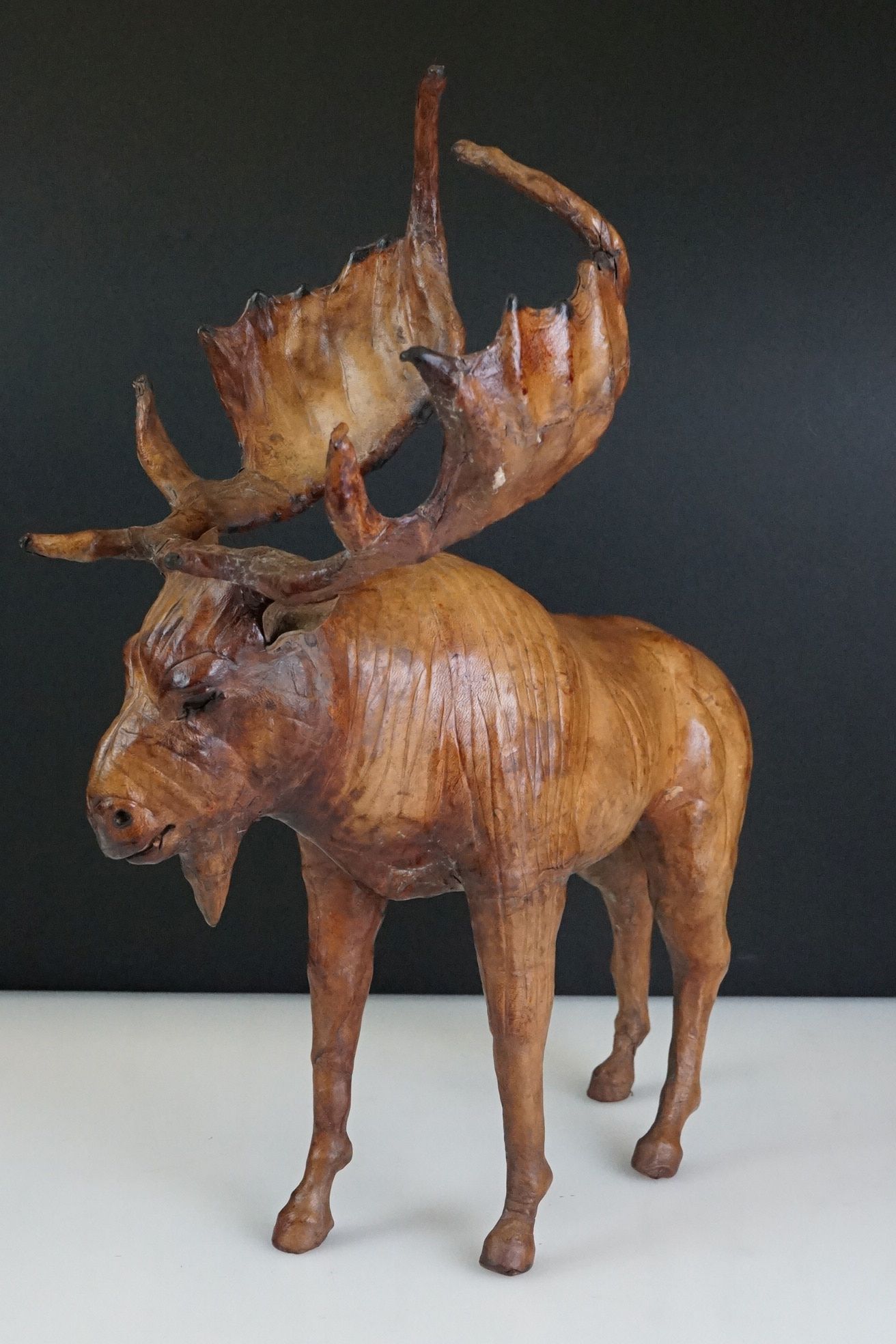 Good quality leather model of a moose - Image 3 of 8