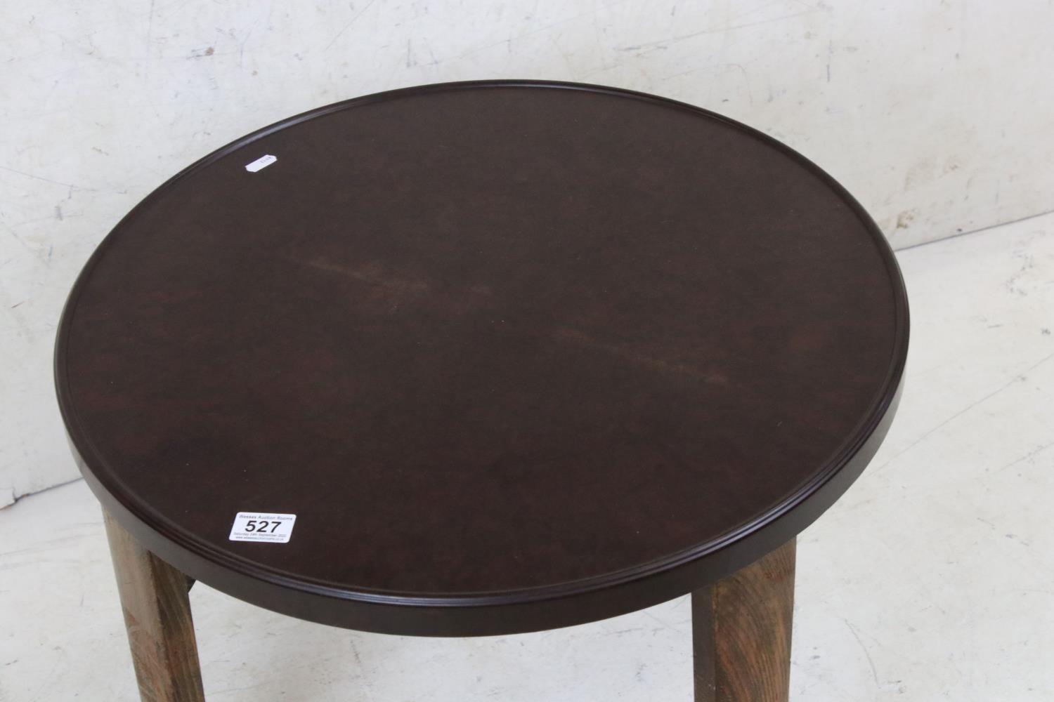 Mid 20th century Circular Coffee Table with Bakelite Top, 60cm diameter - Image 2 of 4