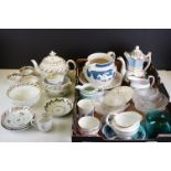 Collection of mixed ceramics to include late 18th century Chamberlain's Worcester No 34 gilt &