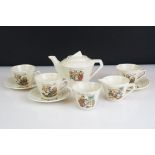 Early to mid 20th Century Goldilocks & The Three Bears child's tea set to include a teapot &