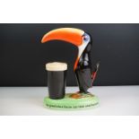 Carlton Ware Guinness Advertising toucan lamp base, with motto ' How Grand To Be A Toucan Just Think