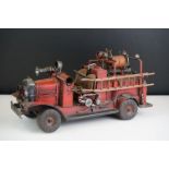 Retro metal model of a fire engine