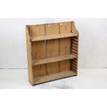 Late 19th / Early 20th century Pine Bookcase with two shelves, 91cm wide x 104cm high