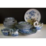 Collection of Copeland Spode and contemporary Spode Italian Blue & White dinner ware to include 3