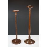 Two Victorian mahogany wig stands