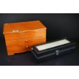 Mele & Co jewellery box, together with a six watch storage case