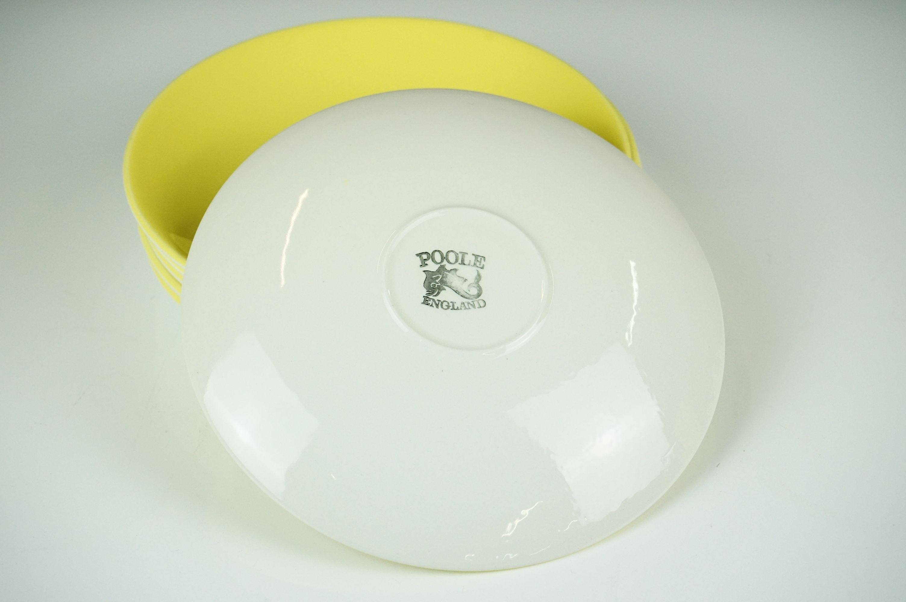 Poole Pottery bright yellow coffee service to include a coffee pot & cover, hot water jug, 6 tall - Image 6 of 7
