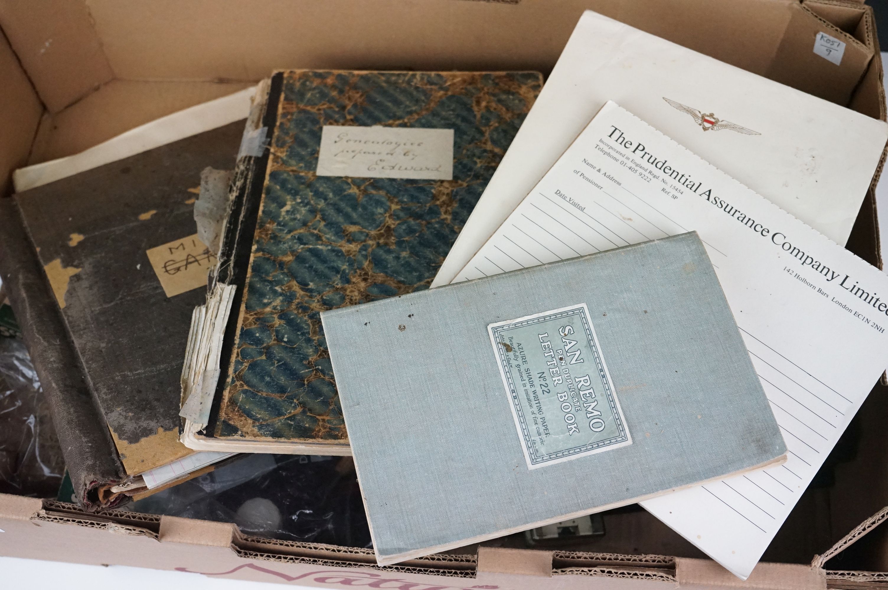 Box of 19th century stationery items, to include a travelling writing box - Image 5 of 6