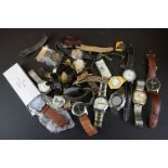 A small collection of ladies and gents wristwatches to include vintage and contemporary examples.