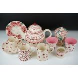 Collection of 10 items of Emma Bridgewater, to include a 'Love' teapot & cover (19cm high),