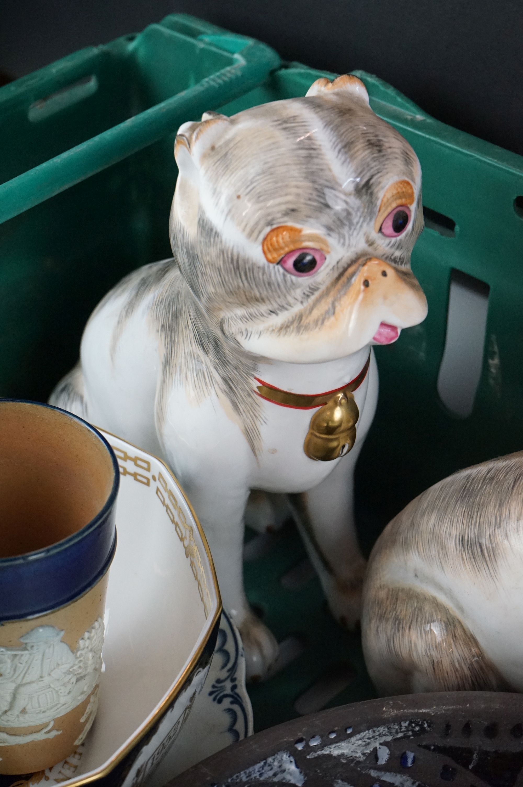 Collection of mixed ceramics to include a pair of Sutherland bone china pug dogs, 23cm high, a - Image 2 of 11
