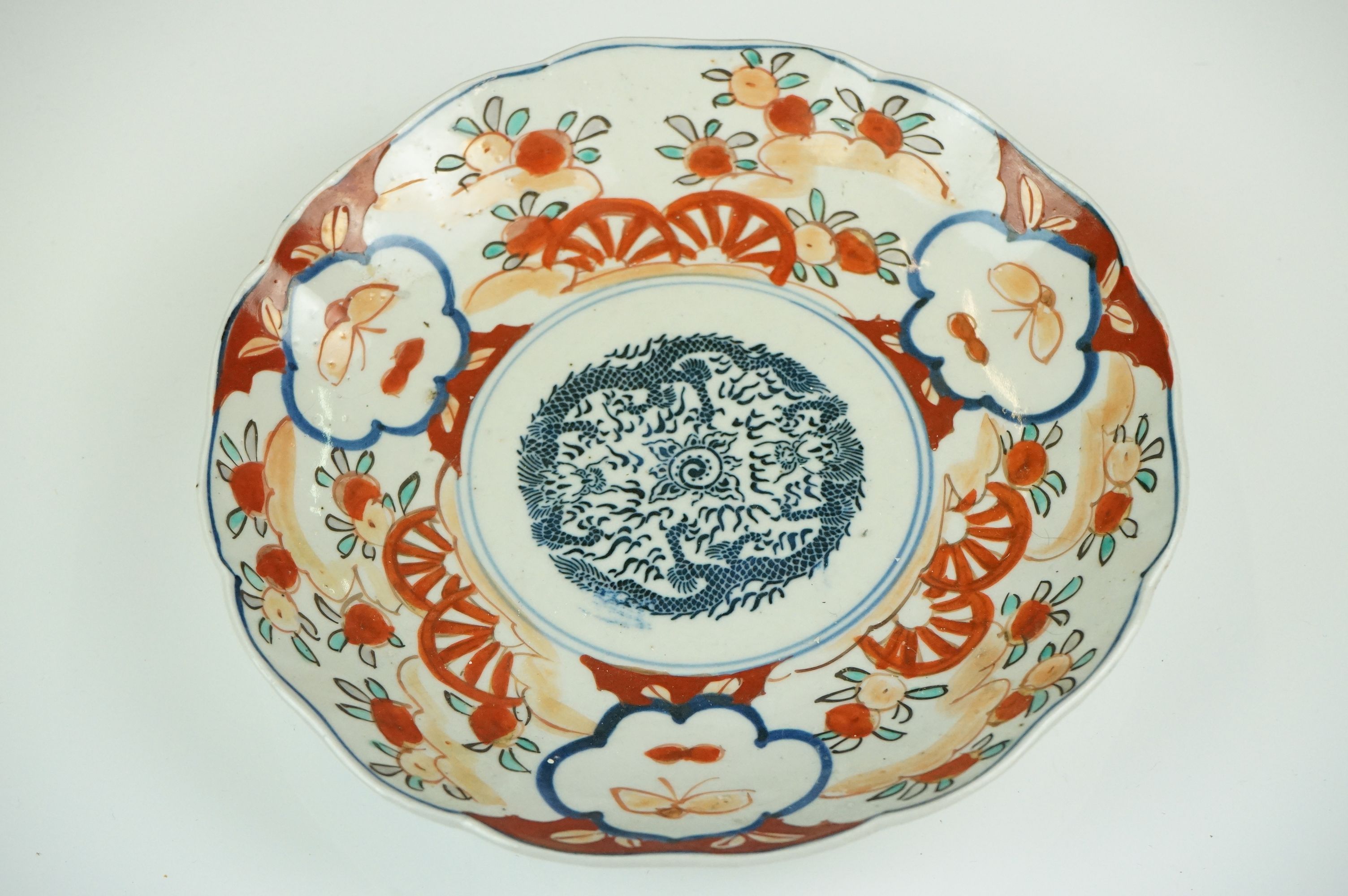 Chinese Blue and White Octagonal Plate, 29cm long together with Two Small Chinese Blue and White - Image 6 of 11