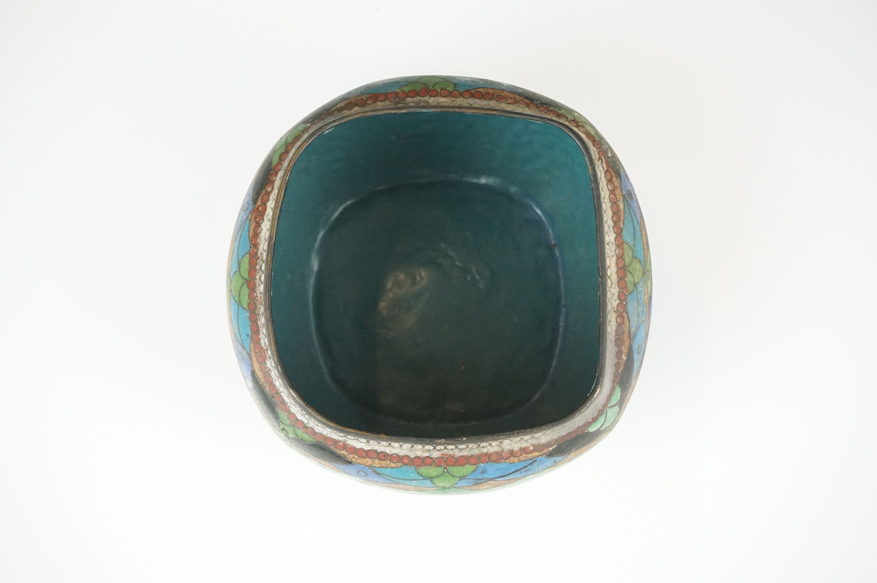 19th Century Chinese green glazed Shiwan hexagonal pottery teapot and cover, approx 18cm high, - Image 5 of 12