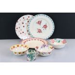 Collection of seven items of Emma Bridgewater to include 3 dinner plates (2 with heart decoration