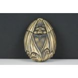 Brass cased bat shaped vesta