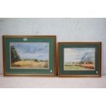 Cameron Street ( 20th century ) Two Landscape Watercolours, both signed lower right, largest 46cm