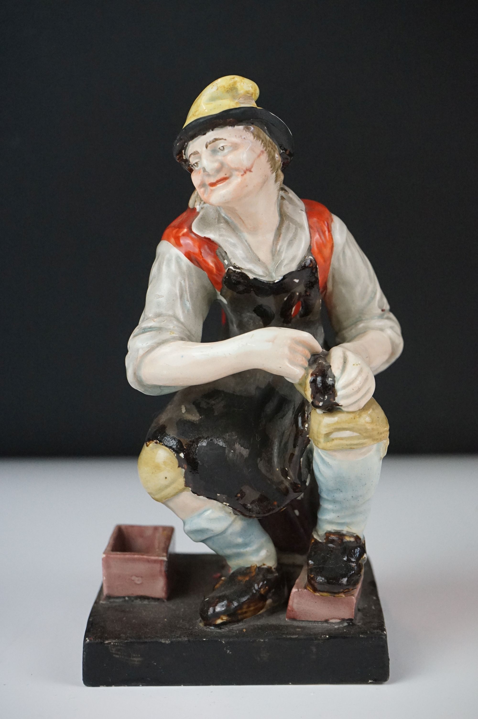 19th Century Staffordshire Toby jug modelled as Toby Philpott holding a foaming tankard and pipe, - Image 10 of 14