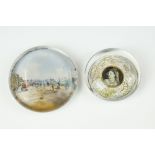 Two 19th Century glass paperweights to include a Queen Victoria Diamond Jubilee paperweight,