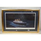 Simon Fisher Limited Edition Titanic Print titled ' The Last Sighting, Titanic, mid-Atlantic, 10.