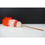 Original 1980's Ken Dodd Wool Tickling / Tickle Stick, the cane handle signed ' For Mark,