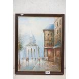 Pandrea, 20th century Oil Painting of Paris, 39cm x 49cm, framed