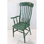 Good Windsor elm lathe back elbow chair