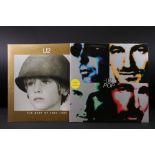 Vinyl - Two U2 double LP's to include The Best Of 1980-1990 on Island U211 sleeve has some storage