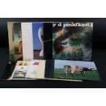 Vinyl - 12 Pink Floyd LPs to include A Saucerful Of Secrets (SCX 6258) tan Columbia label, one EMI