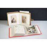 Victorian Carte De Visite gilt photograph album, containing 30 photographs, together with a small