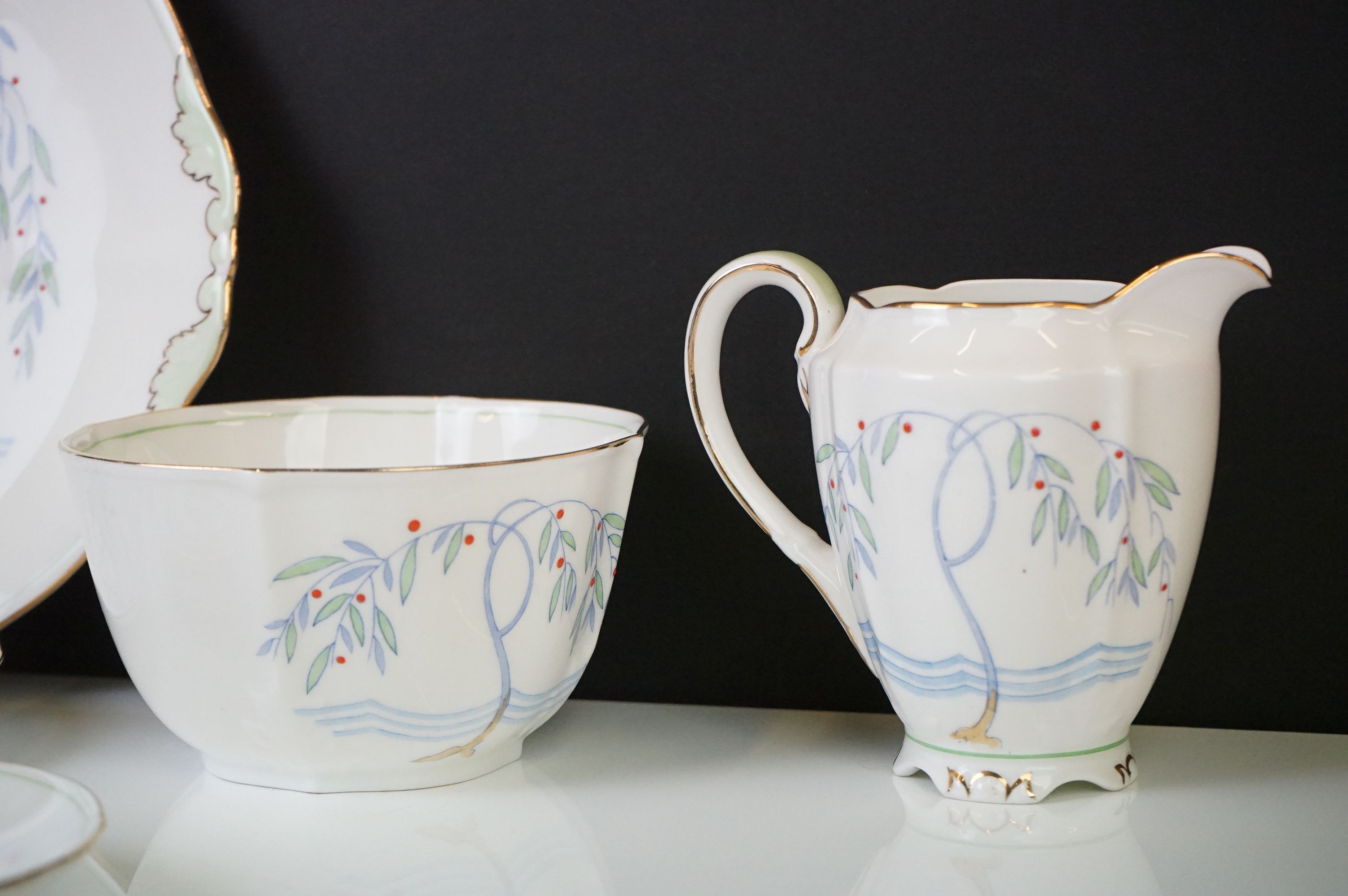 Royal Doulton ' Aspen ' pattern tea ware to include 3 teacups, 2 saucers, 4 tea plates, milk jug, - Image 5 of 7