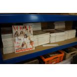 Large collection of Vogue fashion magazines, a complete run of every month from January 2005 to