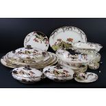 Extensive 19th Century George Jones & Sons ' Lilium ' pattern dinner service, to include 4 oval meat