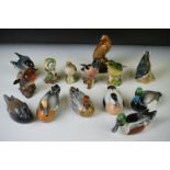 Collection of 14 Beswick porcelain birds and ducks, to include 6 ducks (Common Teal JDB4, European