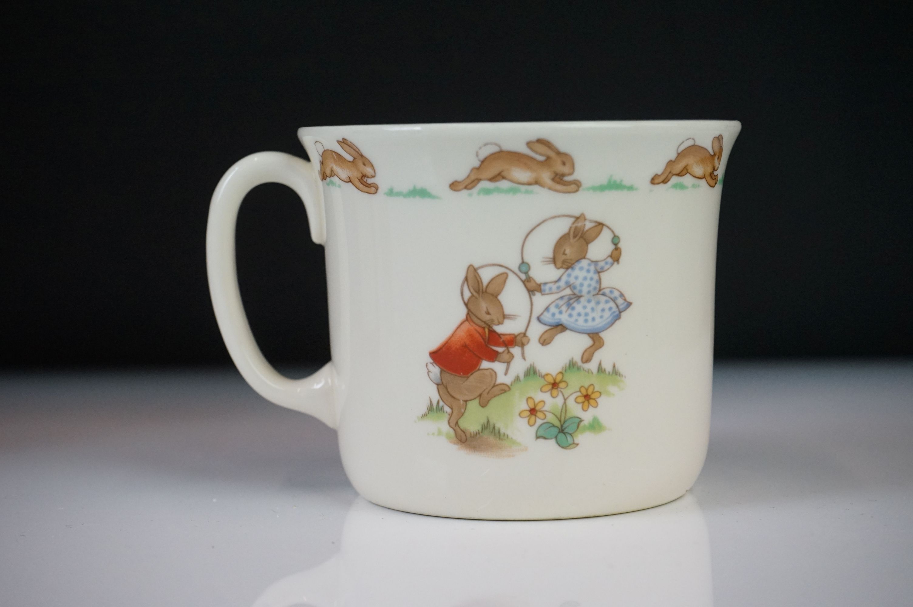 Royal Doulton Bunnykins - 6 pieces to include a mug, tea plate, cereal bowl and 3 boxed figures ( - Image 2 of 10