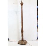 Early 20th century Carved Walnut Standard Lamp Base, 160cm high