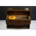 Vintage oak tool chest