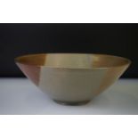 A Studio pottery bowl of St Ives influence, with impressed maker's mark, 26cm diameter
