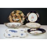 Collection of mixed ceramics to include a set of 6 late 19th Century floral dessert plates by