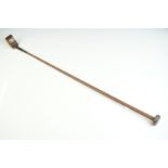 Vintage Swaine Adeney of London riding crop, with woven pommel mounted with makers stud, 69cm long