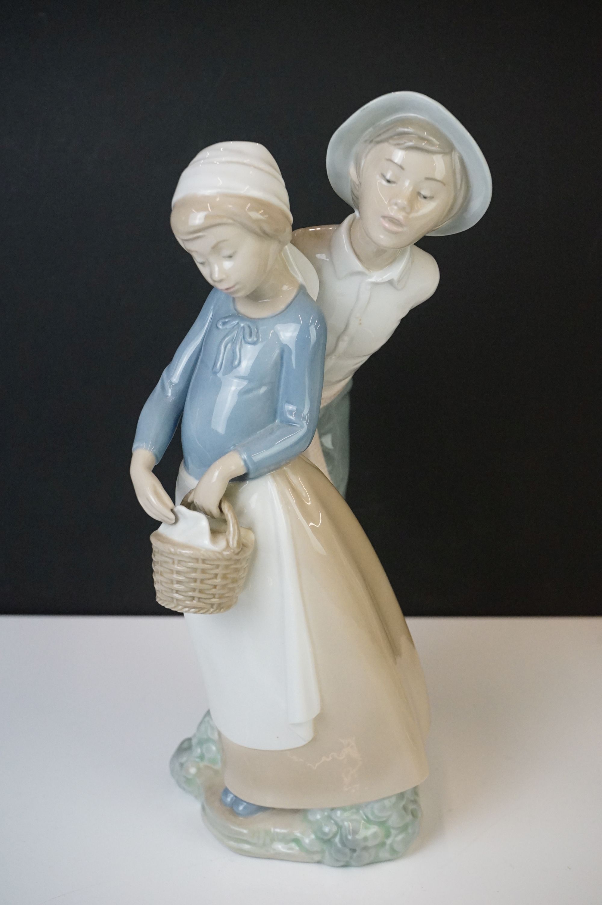 Six Nao by Lladro porcelain figures to include a girl with a goat (29.5cm high), a tailor and a - Image 2 of 7