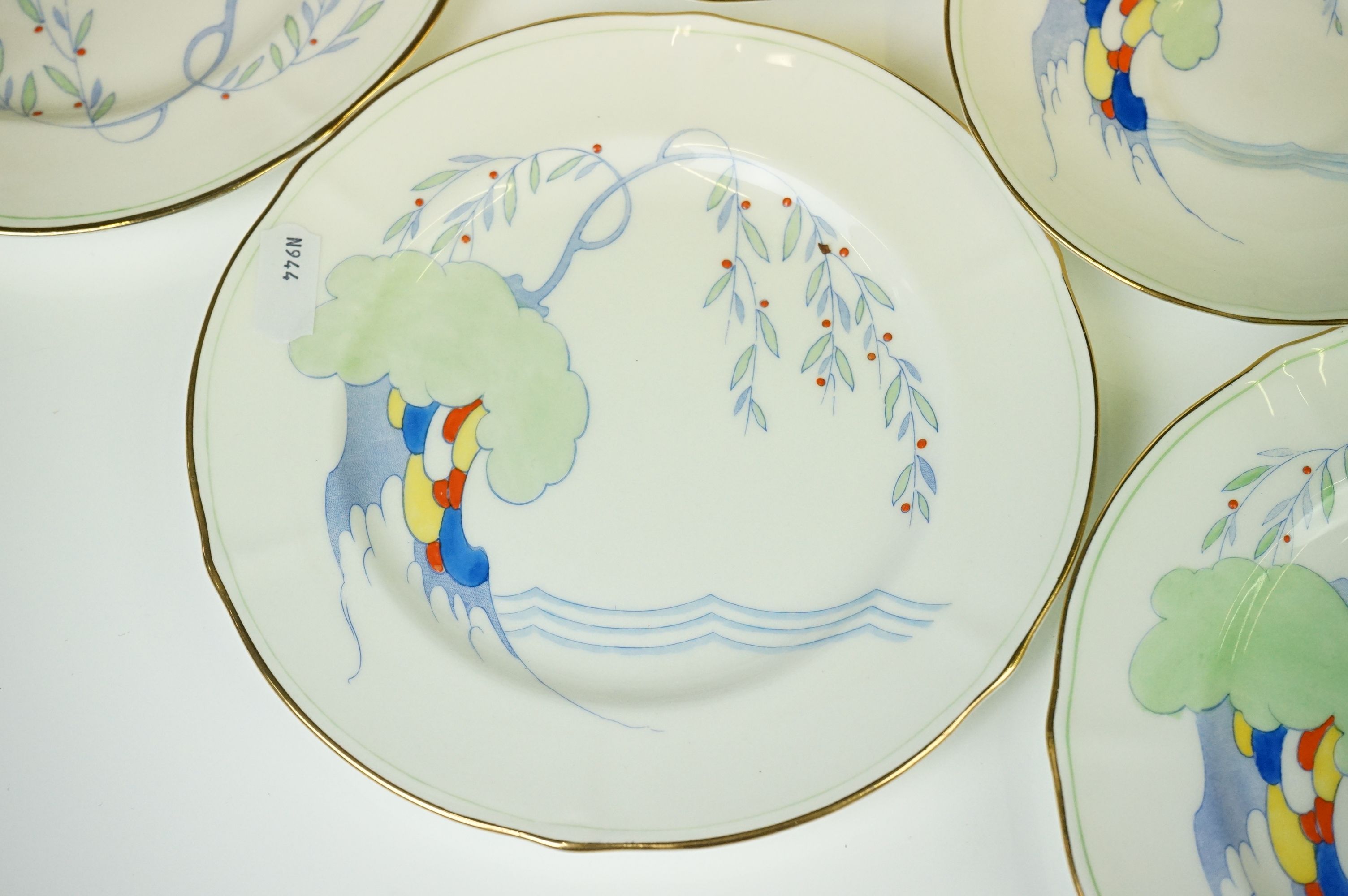 Royal Doulton ' Aspen ' pattern tea ware to include 3 teacups, 2 saucers, 4 tea plates, milk jug, - Image 3 of 7