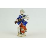 Girl in Swing Chelsea-style scent bottle depicting woman with rifle and dog, the stopper modelled as