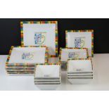 Official Succession Picasso set of square-shaped ceramics with abstract Picasso decoration, to