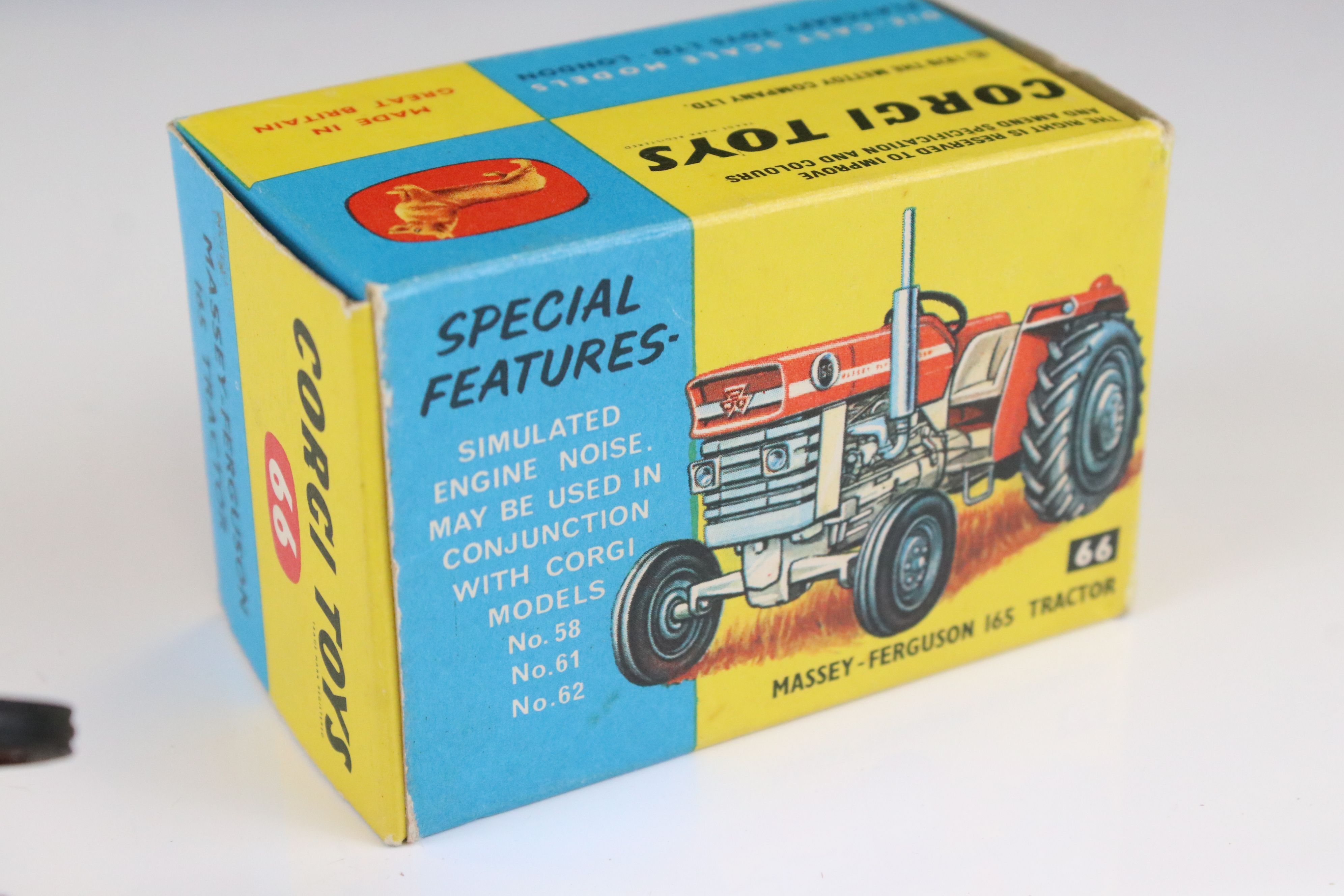Boxed Corgi 66 Massey Ferguson 165 Tractor in red, decals and diecast vg/ex, box vg, plus a boxed - Image 12 of 13