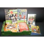 Collection of 22 football sticker & trading card albums and medal collections to include 3 x 1998