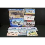 11 Boxed Plastic model kits to include 3 x Meng 1/72 DS004 Light Fighter Bomber kits, 3 x AMK 1/48